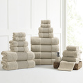 Modern Threads Air Cloud 18-Piece towel set Sand 5ACT18PE-SND-ST